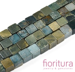 KAMIEŃ NATURALNY  JADEIT SHOUSHAN KOSTKA NIEREGULARNA 6-6,5x6-5,5x6-6,5MM