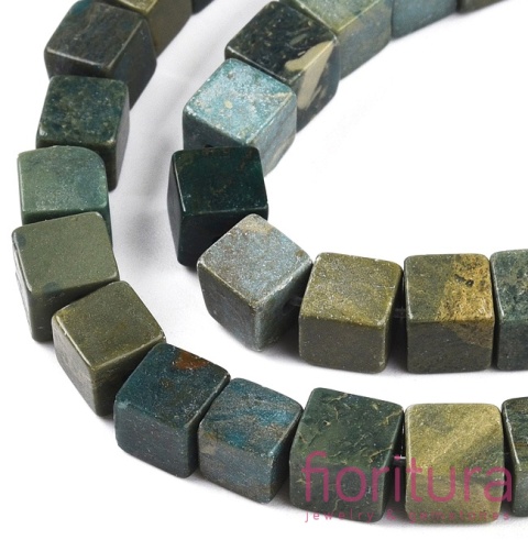 KAMIEŃ NATURALNY  JADEIT SHOUSHAN KOSTKA NIEREGULARNA 6-6,5x6-5,5x6-6,5MM