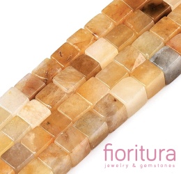 KAMIEŃ NATURALNY  JADEIT TOPAZ KOSTKA NIEREGULARNA 6-6,5x6-5,5x6-6,5MM