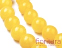 KAMIEŃ NATURALNY BARWIONY JADEIT MASHAN KULA 10MM KOLOR ŻÓŁTY