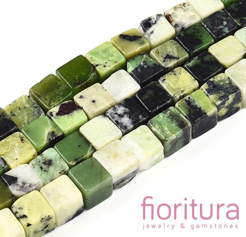 KAMIEŃ NATURALNY  SERPENTYNIT KOSTKA NIEREGULARNA 6-6,5x6-5,5MM