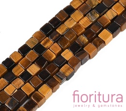 KAMIEŃ NATURALNY  TYGRYSIE OKO KOSTKA NIEREGULARNA 3,5x3,5x3,5MM