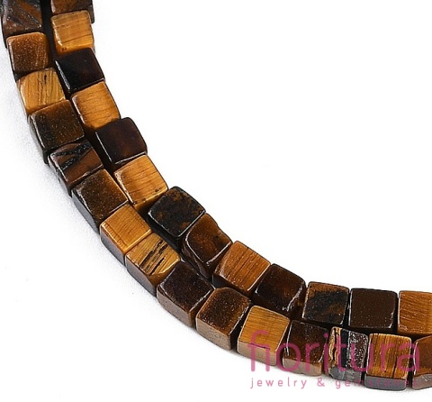 KAMIEŃ NATURALNY  TYGRYSIE OKO KOSTKA NIEREGULARNA 3,5x3,5x3,5MM