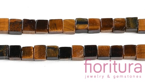 KAMIEŃ NATURALNY  TYGRYSIE OKO KOSTKA NIEREGULARNA 3,5x3,5x3,5MM