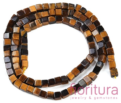 KAMIEŃ NATURALNY  TYGRYSIE OKO KOSTKA NIEREGULARNA 3,5x3,5x3,5MM