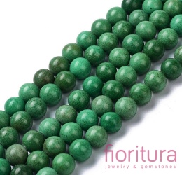 KAMIEŃ NATURALNY BARWIONY HOWLIT ZIELONY KULA 8MM