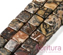 KAMIEŃ NATURALNY JASPIS LEOPARDZI KOSTKA NIEREGULARNA 6-6,5x6-5,5x6-6,5MM