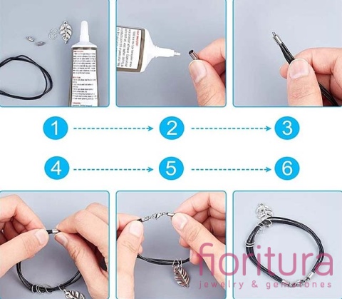 KOŃCÓWKA DO WKLEJANIA 3MM KOLOR STARE SREBRO