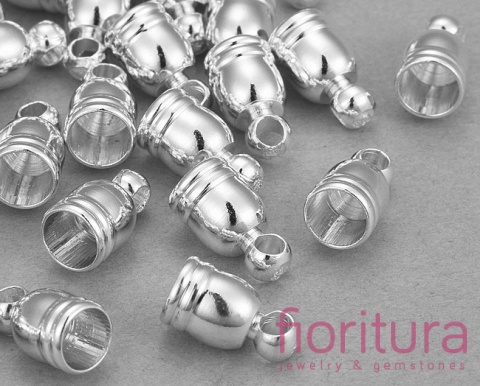 KOŃCÓWKA DO WKLEJANIA 4MM KOLOR SREBRNY