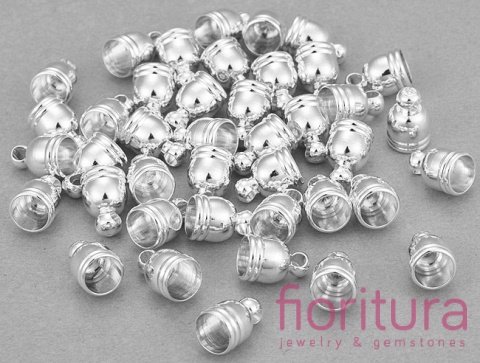 KOŃCÓWKA DO WKLEJANIA 5MM KOLOR SREBRNY