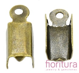 KOŃCÓWKA DO ZACISKANIA 4MM KOLOR STARE ZŁOTO