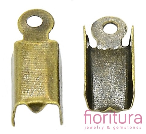 KOŃCÓWKA DO ZACISKANIA 4MM KOLOR STARE ZŁOTO