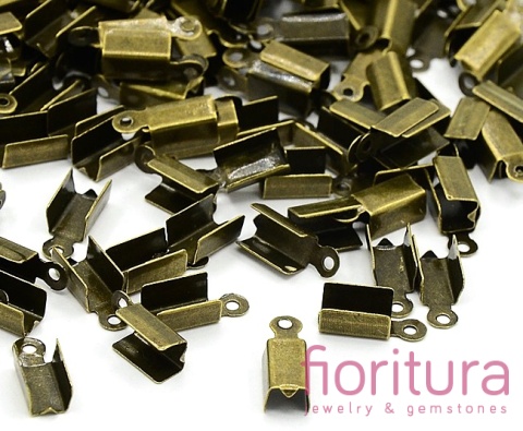 KOŃCÓWKA DO ZACISKANIA 4MM KOLOR STARE ZŁOTO