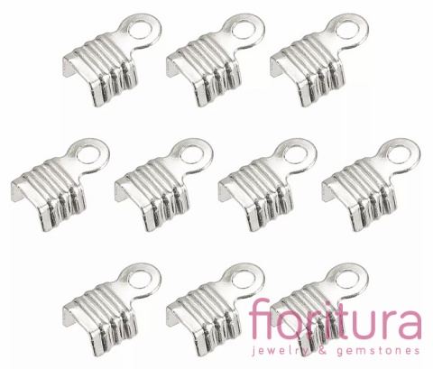 KOŃCÓWKA DO ZACISKANIA 4MM KOLOR SREBRNY