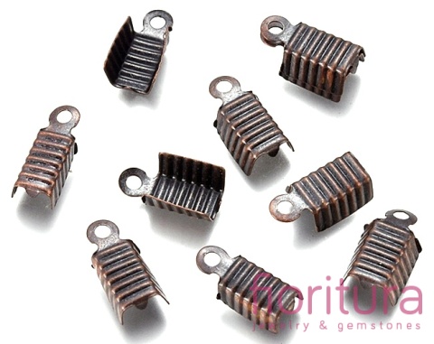 KOŃCÓWKA DO ZACISKANIA 4MM KOLOR MIEDZIANY