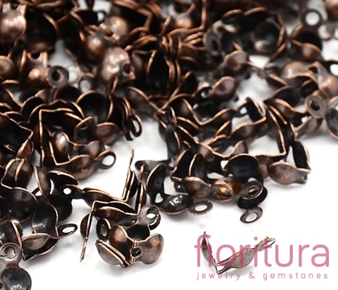 KOŃCÓWKA ŁAPACZKI ŻEŃSKIE 8x4MM KOLOR MIEDZIANY