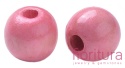KORALIKI DREWNIANE KULA 8MM KOLOR JASNY RÓŻ