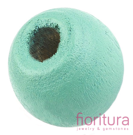 KORALIKI DREWNIANE KULA 8MM KOLOR DARK CYAN