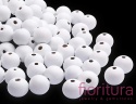 KORALIKI DREWNIANE KULA 8MM KOLOR BIAŁY