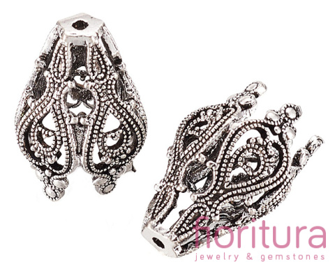 NAKŁADKA STOŻEK 20x15MM KOLOR STARE SREBRO