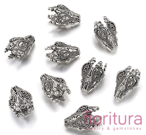 NAKŁADKA STOŻEK 20x15MM KOLOR STARE SREBRO