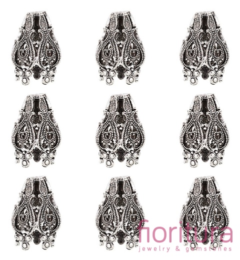 NAKŁADKA STOŻEK 20x15MM KOLOR STARE SREBRO