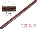 RZEMIEŃ OKRĄGŁY SKÓRA NATURALNA 3MM KOLOR SADDLE BROWN