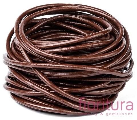 RZEMIEŃ OKRĄGŁY SKÓRA NATURALNA 3MM KOLOR SADDLE BROWN
