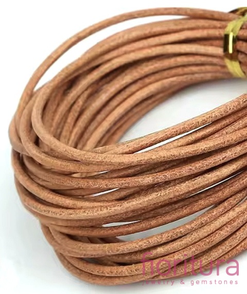 RZEMIEŃ OKRĄGŁY SKÓRA NATURALNA 2MM KOLOR PERU
