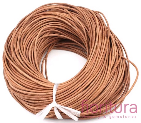 RZEMIEŃ OKRĄGŁY SKÓRA NATURALNA 2MM KOLOR PERU