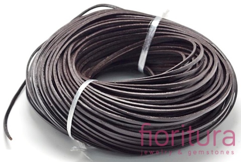 RZEMIEŃ PŁASKI SKÓRA NATURALNA 3X2MM KOLOR COCONUT BROWN