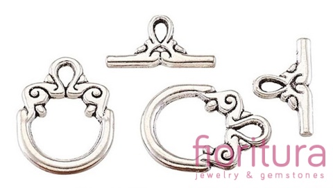 ZAPIĘCIE PRZEKŁADKOWE 20x15x2MM KOLOR STARE SREBRO