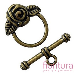 ZAPIĘCIE PRZEKŁADKOWE TOGGLE 19x17MM KOLOR STARE ZŁOTO