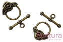 ZAPIĘCIE PRZEKŁADKOWE TOGGLE 19x17MM KOLOR STARE ZŁOTO