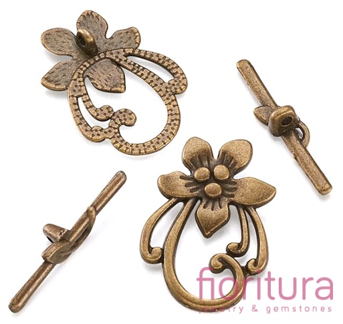 ZAPIĘCIE PRZEKŁADKOWE TOGGLE 28x20MM KOLOR STARE ZŁOTO