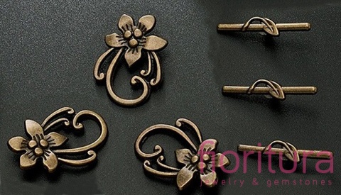 ZAPIĘCIE PRZEKŁADKOWE TOGGLE 28x20MM KOLOR STARE ZŁOTO