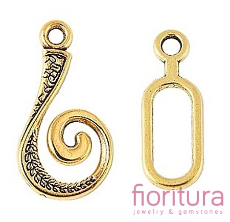 ZAPIĘCIE TYPU HAK 25,5x13,5MM KOLOR ZŁOTY