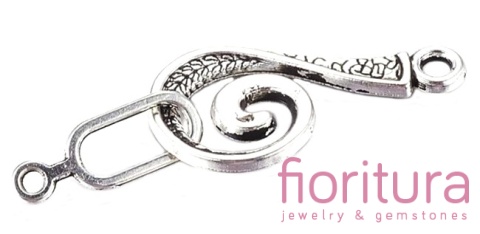 ZAPIĘCIE TYPU HAK 26x14MM KOLOR SREBRNY