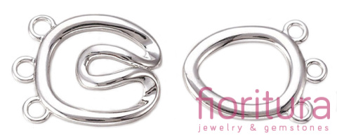 ZAPIĘCIE TYPU HAK ROZDZIELACZ NA TRZY 36x17X4,5MM KOLOR STARE SREBRO