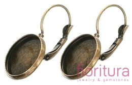 BAZA KOLCZYKA 27x16MM KABOSZON 14MM KOLOR STARE ZŁOTO