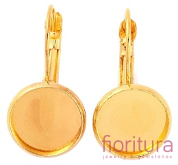 BAZA KOLCZYKA 26x14MM KABOSZON 12MM KOLOR ZŁOTY 