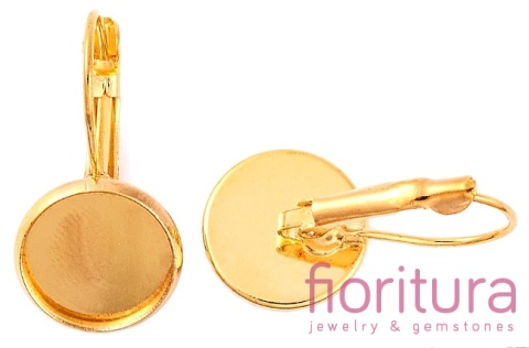 BAZA KOLCZYKA 26x14MM KABOSZON 12MM KOLOR ZŁOTY 