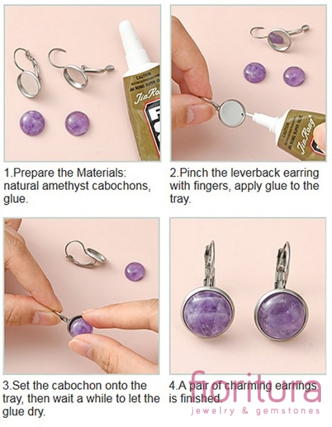 BAZA KOLCZYKA 26x14MM KABOSZON 12MM KOLOR STARE ZŁOTO 