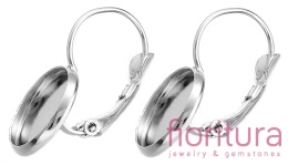 BAZA KOLCZYKA 26x14MM KABOSZON 12MM KOLOR STARE SREBRO  