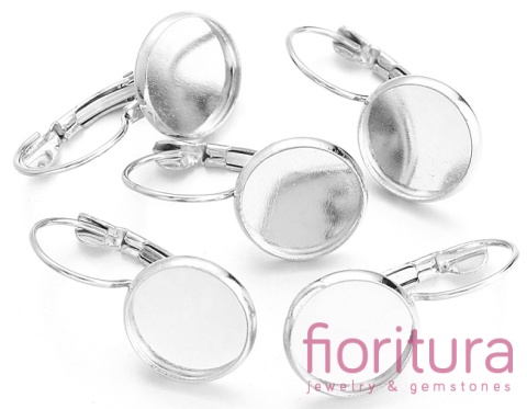 BAZA KOLCZYKA 26x14MM KABOSZON 12MM KOLOR STARE SREBRO  