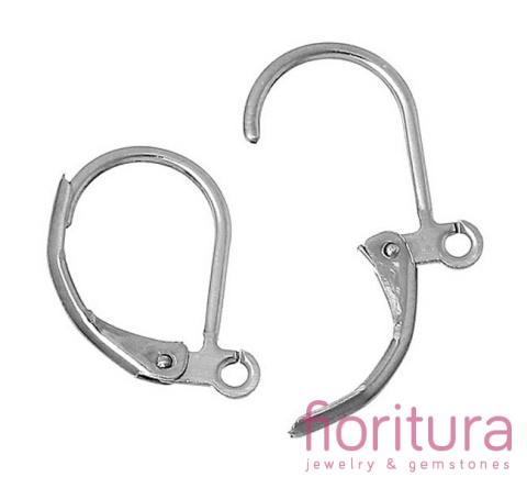 BIGLE ANGIELSKIE 15x10MM KOLOR PLATINUM