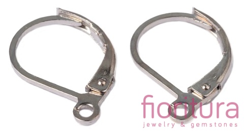 BIGLE ANGIELSKIE 15x10MM KOLOR PLATINUM