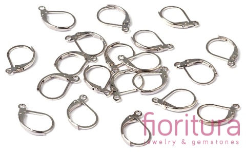 BIGLE ANGIELSKIE 15x10MM KOLOR PLATINUM