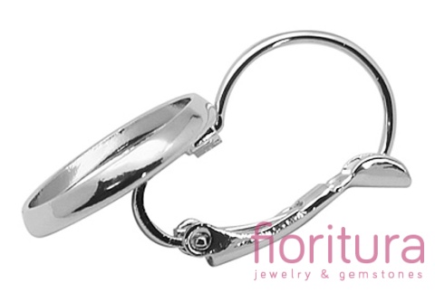 BAZA KOLCZYKÓW 25x14MM KABOSZON 12MM KOLOR STARE SREBRO