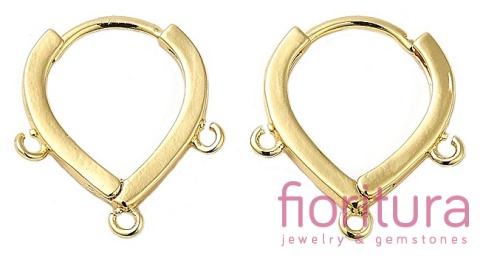 BIGLE ANGIELSKIE TYPU HUGGIE HOOP 17x15x2,5MM KOLOR PLATINUM